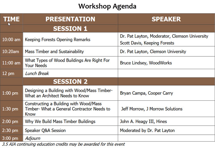 Workshop Agenda
