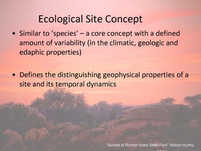 Ecological Site Descriptions